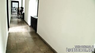 School girls get naughty and fucked by teacher in school