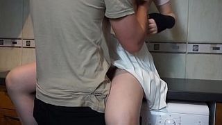 The naughty whore is fucking with her client in front of the camera