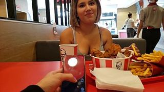 Petite blonde babe fucks with her boyfriend and moans from a pleasure