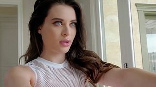 Amber Jayne with sexy body fucks with her beloved inside a shaved pussy